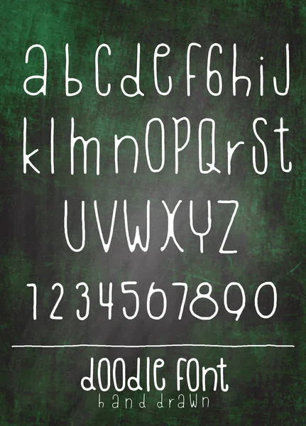 Hand dras alfabetet teckensnitt, penna stroke alfabetet, modern stil — Stock vektor