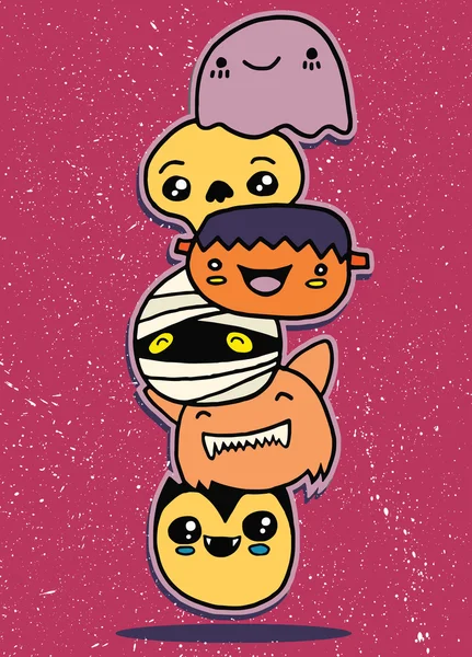Set personaje de Halloween — Vector de stoc