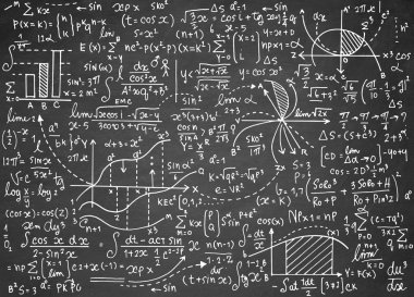 El yazısıyla yazılan formüller, görevleri ile matematik eğitim vektör desen, 