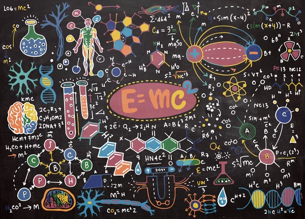 Illustration vectorielle des formules et calculs scientifiques en p — Image vectorielle