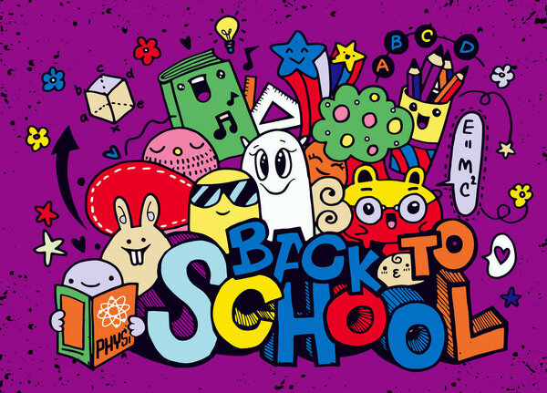 Vector illustration of  Back to School ,Monster Doodle for your design