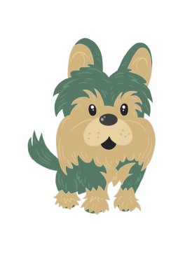 Sevimli köpek ayakta vektör çizim