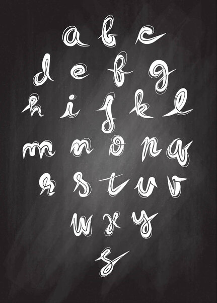 Hand made brush and ink typeface. Handwritten retro textured gru