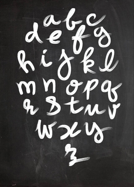 Hand made brush and ink typeface. Handwritten retro textured gru