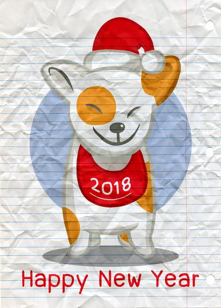 2018 З Новим роком вітальна листівка. Різдвяні Векторні ілюстрації — стоковий вектор