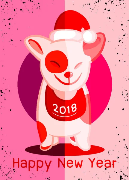 С Новым Годом, 2018. Рождественская векторная иллюстрация — стоковый вектор