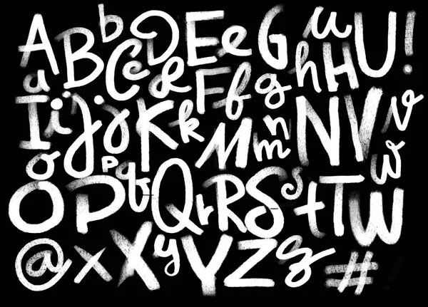 フォント鉛筆ヴィンテージ手 ch にチョークで描く描画のアルファベット — ストックベクタ