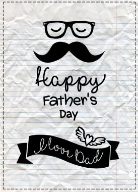 Baba, mutlu Babalar Günü tebrik seviyorum. el ilanı, banne kavramı