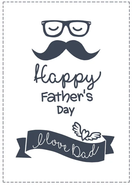 I love dad ,Happy Fathers Day greeting. concept for flyer, banne — Stock Vector