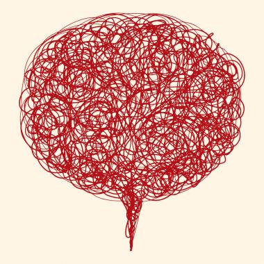 Dekoratif soyut düşündüm, vektör doku çizgileri ve doodl