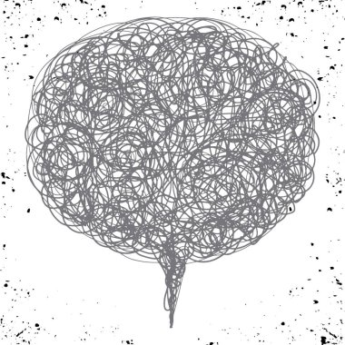 Dekoratif soyut düşündüm, vektör doku çizgileri ve doodl