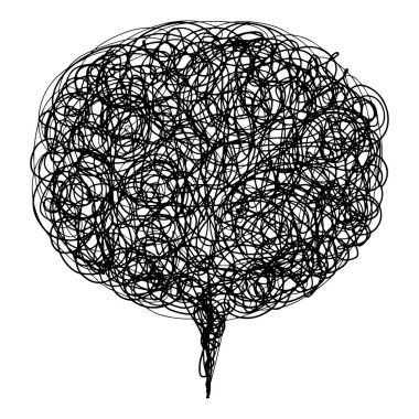 Dekoratif soyut düşündüm, vektör doku çizgileri ve doodl