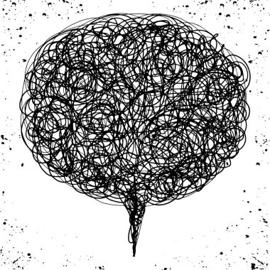 Dekoratif soyut düşündüm, vektör doku çizgileri ve doodl