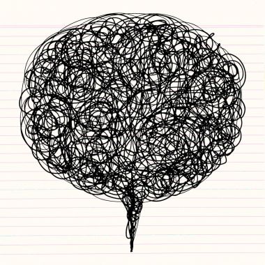 Dekoratif soyut düşündüm, vektör doku çizgileri ve doodl