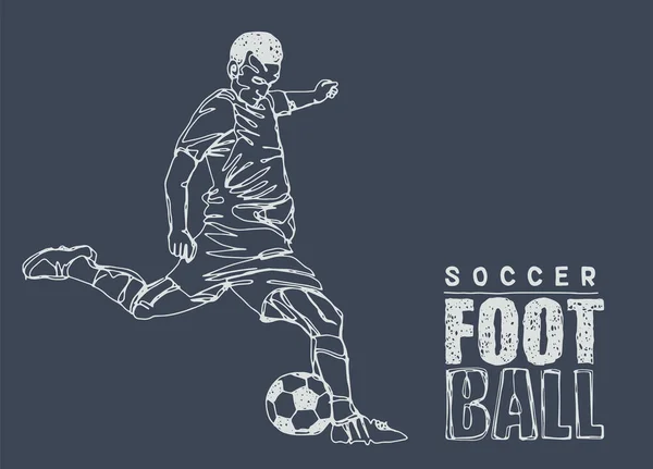 Dessin en ligne continue ou dessin en ligne unique de deux joueurs de soccer — Image vectorielle