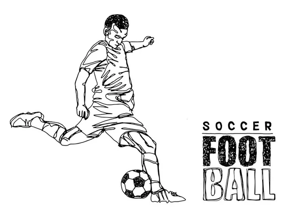 Continuous Line Drawing or One Line Drawing of two Soccer Player