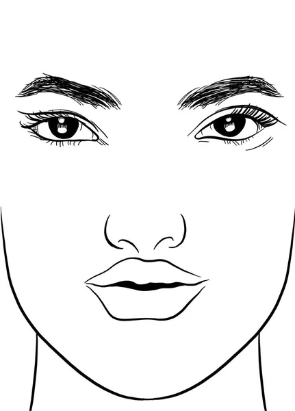 Abstrakcja woman twarz. Ilustracja moda — Wektor stockowy