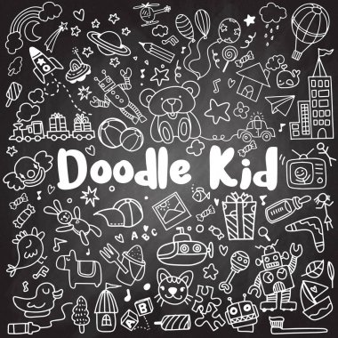 elle çizilmiş çocuklar seti, Doodle stil doodle