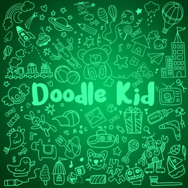 elle çizilmiş çocuklar seti, Doodle stil doodle
