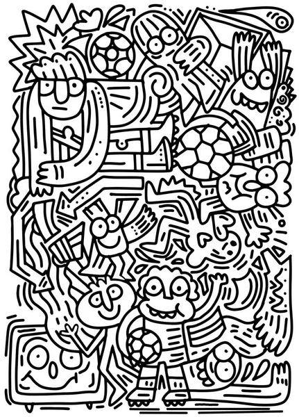 Хіпстер Креслення рук Doodle Векторні ілюстрації смішних людей , — стоковий вектор