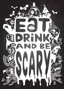 Cadılar Bayramı partisi. vektör illüstrasyonu