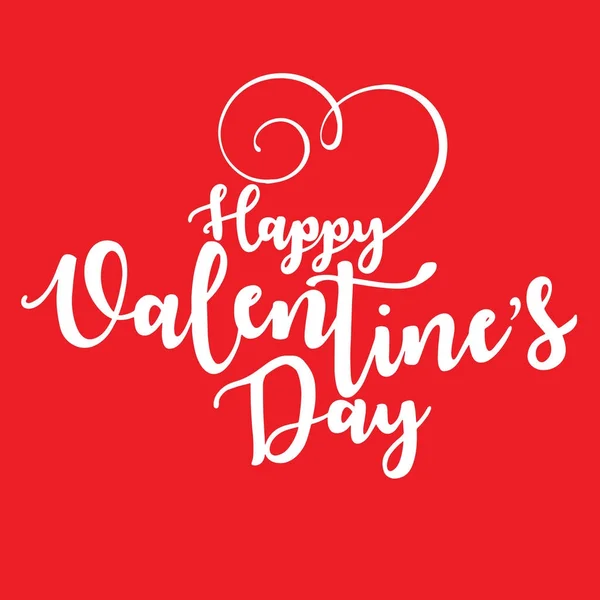 Happy Valentines Day typography poster with handwritten calligraphy text, isolated on  background. Vector Illustration — Stock Vector