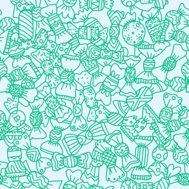 Tatlı şeker kroki. Tasarım çizilmiş vektör çizim. İdeal