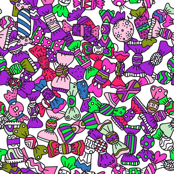 Sweet Candy Sketch. Illustrazione vettoriale di design disegnata a mano. Ideale — Vettoriale Stock