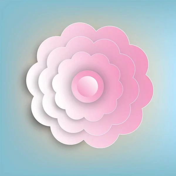 Paper flower. Lotus. Background. Vector illustration — Stock Photo, Image