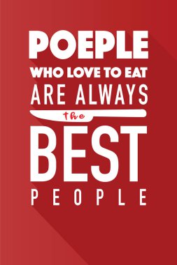 Yemek tipografik teklif, baskı pişirme duvar sanatı ile ilgili. Vektör VI