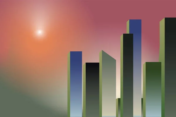 Untitled-1City skyline vector illustration (en inglés). Paisaje urbano. Paisaje moderno. copiar fondos de espacio . — Archivo Imágenes Vectoriales