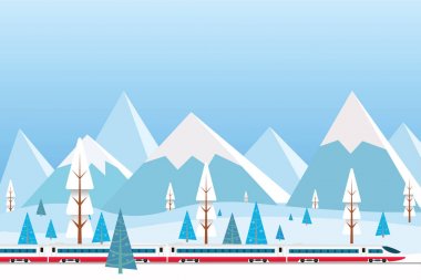 vektör çizim arka plan üzerinde sürüş yüksek hızlı tren