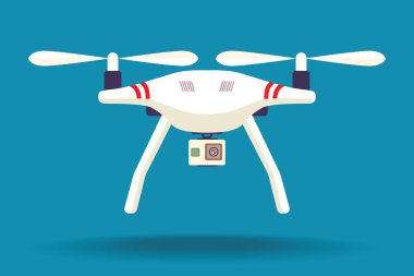 Arka plan üzerinde izole dron