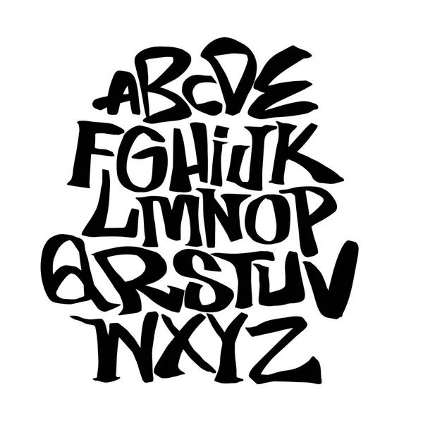 Hand belettering schets lettertype. Vector alfabet — Stockvector