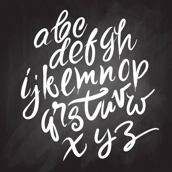 Lettertype borstel vintage hand getekende alfabet tekenen met borstel. Hand — Stockvector