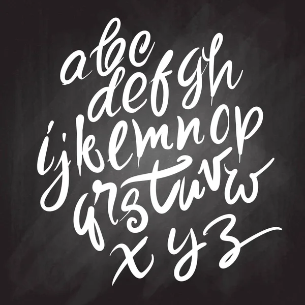 Γραμματοσειρά βούρτσα vintage χέρι συρμένο αλφάβητο σχεδίαση με πινέλο. Χέρι — Διανυσματικό Αρχείο