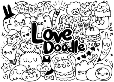 Komik sevimli canavarlar, yabancılar veya fantezi hayvanlar childr için