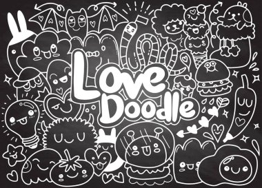 Komik sevimli canavarlar, yabancılar veya fantezi hayvanlar childr için