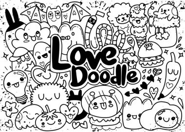 Komik sevimli canavarlar, yabancılar veya fantezi hayvanlar childr için