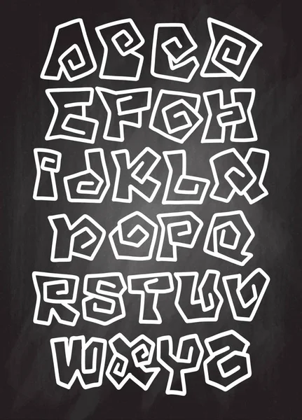 Alfabeto cómico. Graffiti Vector Font . — Vector de stock