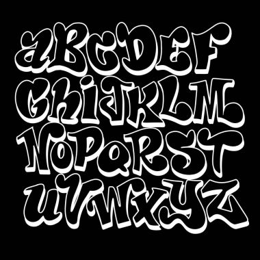 Biçimlendirilmiş yazı tipi ve alfabe vektörü