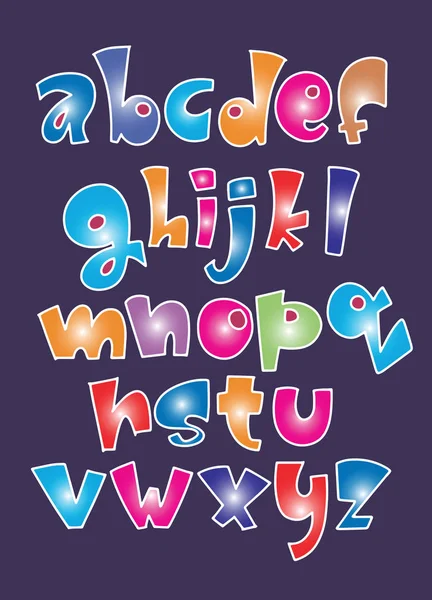 Vektor moderner komischer Schrift und Alphabet — Stockvektor