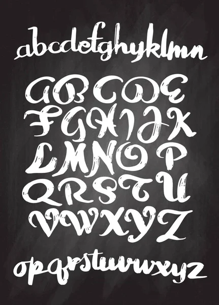 Alphabet calligraphique. Lettres vectorielles. Dessinée à la main. Police — Image vectorielle
