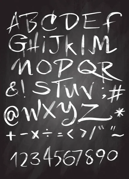Ruční písmo nakreslené suchého štětce. Moderní štětec písma. Grunge styl — Stockový vektor