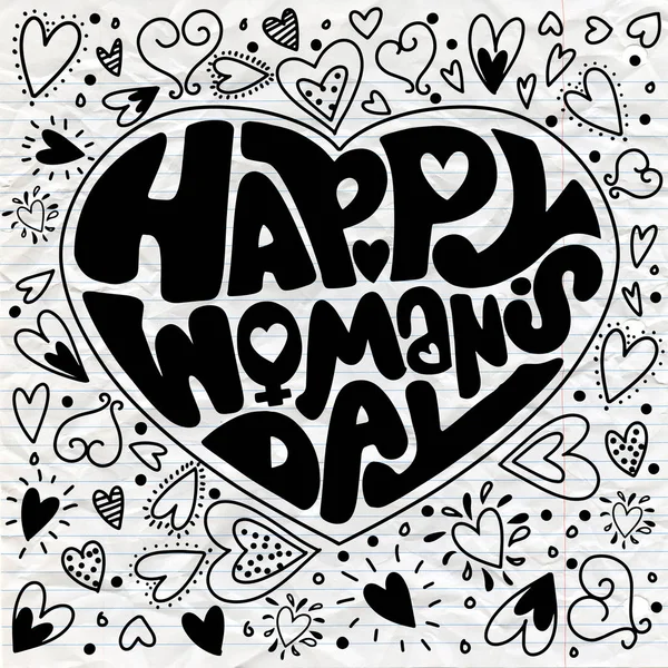 Fundo tipográfico para o seu amor. Feliz Dia das Mulheres . — Vetor de Stock