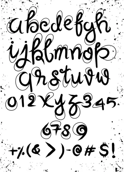 Vector handgeschreven brush script. Luxe brieven geïsoleerd op whit — Stockvector