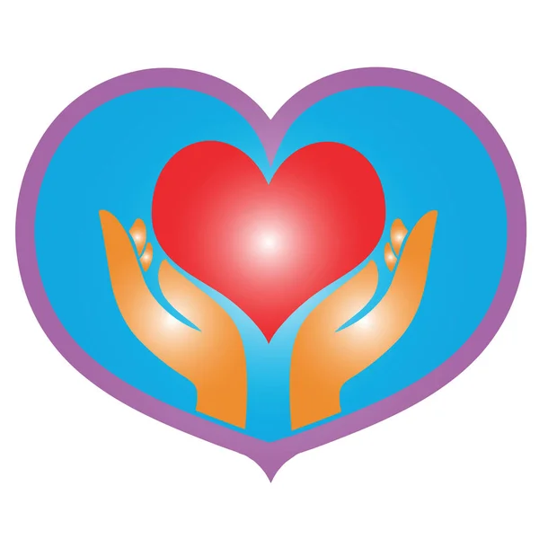Corazón en la mano icono ilustración símbolo de signo vectorial aislado — Archivo Imágenes Vectoriales