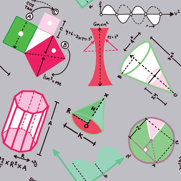 Moderno concetto di colore della matematica per la scuola, università e t — Vettoriale Stock