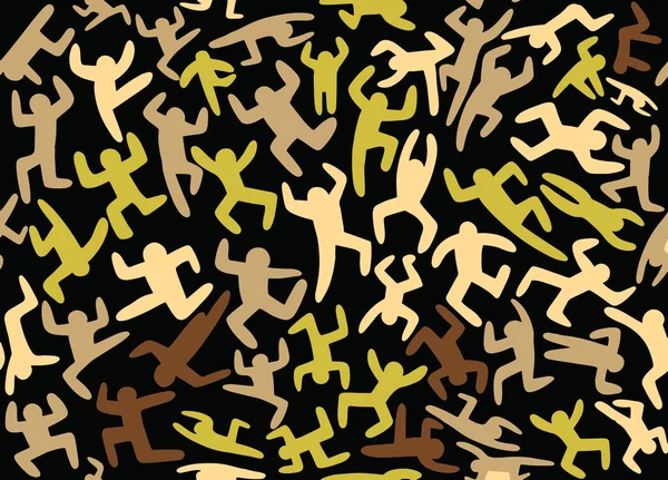 Illustration Vectorielle Dessinée Main Diverses Postures Caniche Poses Homme Humain — Image vectorielle