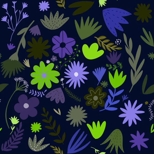 Modèle Mignon Petite Fleur Petites Fleurs Colorées Fond Floral Délicat — Image vectorielle